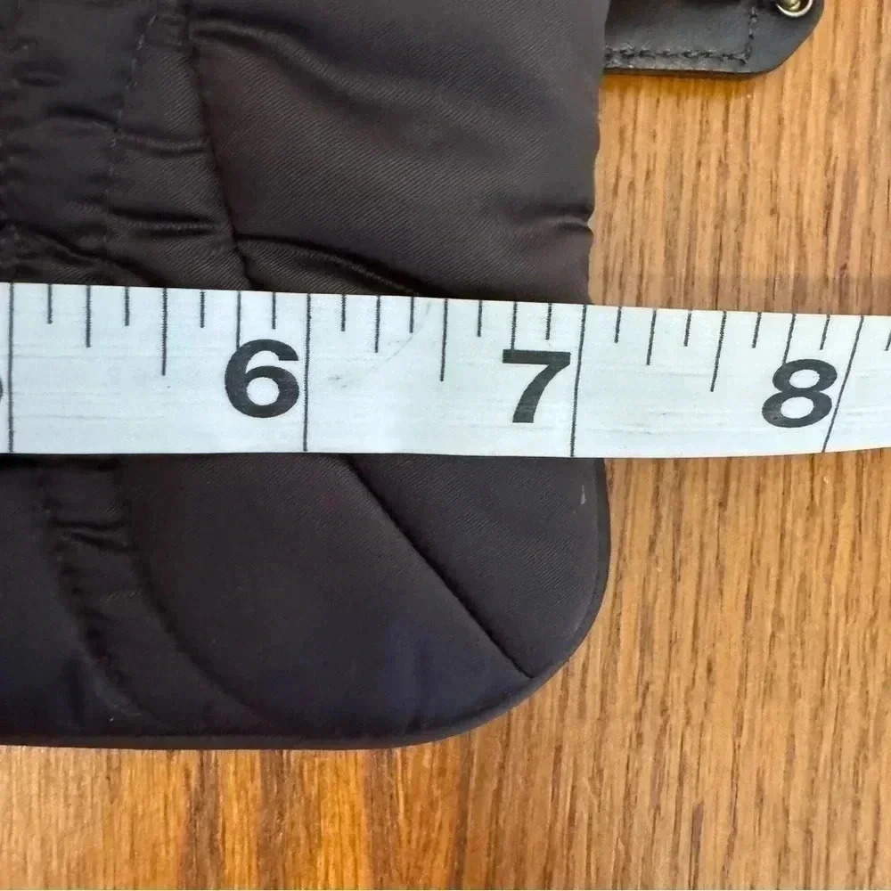 Coach Soho Ski, Satin, Wristlet With Rabbit Fur,  Brown, 7” W X 5” H - Picture 5 of 7